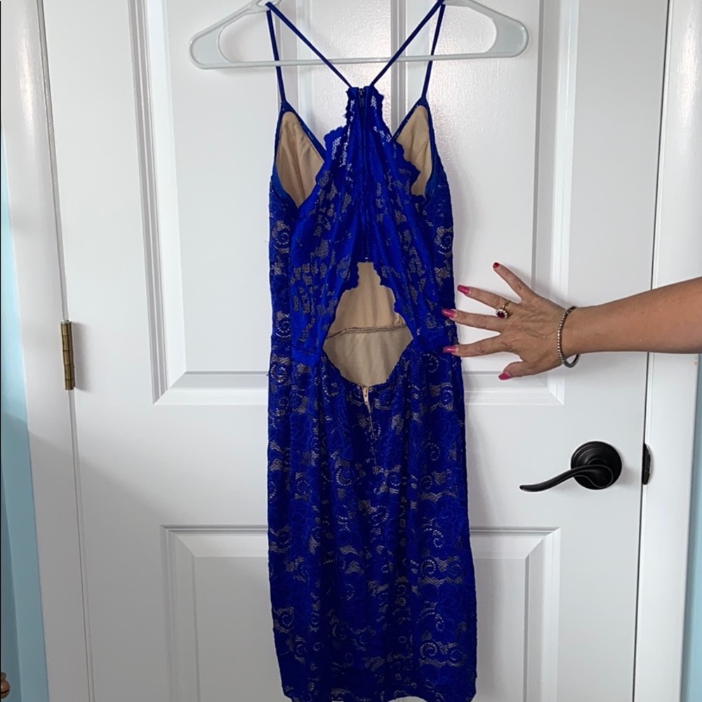 Blue Lace Dress - Picture 2 of 5